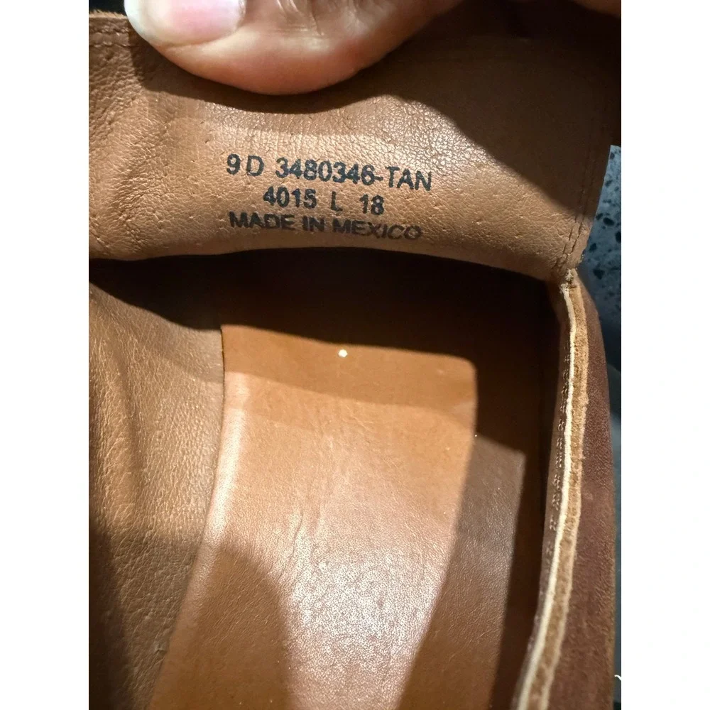 Frye Mens Chris Venetian Loafers Tan Leather Slip On Shoes 9D 3480346-TAN